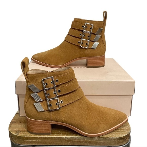 NWT Loeffler Randall Nash Suede Ankle Boots Size 6 - Picture 3 of 14